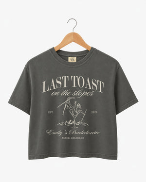 Last Toast on The Slopes Martini Crop Top Pepper