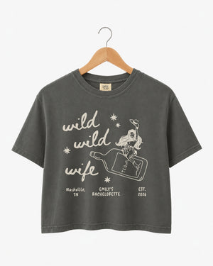 Wild Wild Wife Cowgirl Tequila Crop Top Pepper
