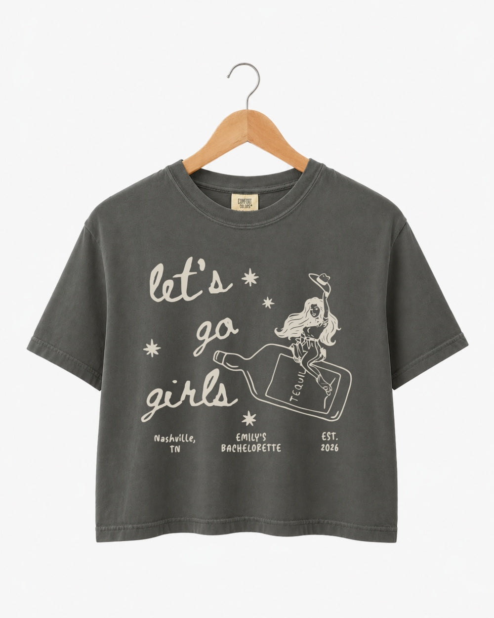 Let's Go Girls Cowgirl Bottle Crop Top Pepper