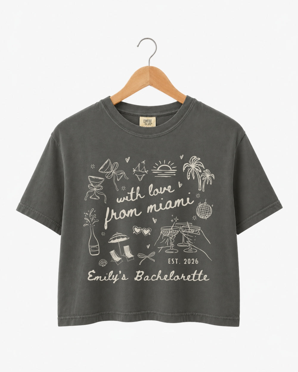 With Love from Miami Crop Top Pepper