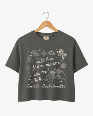 With Love from Miami Crop Top Pepper