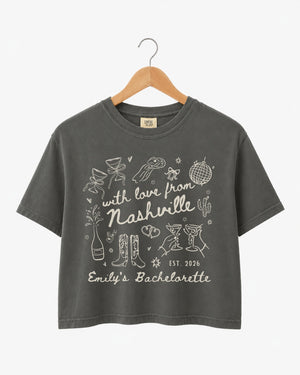 With Love from Nashville Crop Top Pepper
