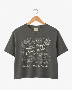 With Love from Nola Crop Top Pepper