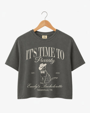 I'm Getting Meowied Tuxedo Crop Top