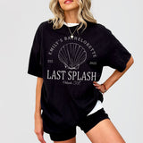 Personalized Last Splash Bachelorette Party Shirt Shell Mermaid Bachelorette Shirt Pool Bachelorette Tshirt Coastal Bridal Party Shirt Beach - Black Product Image
