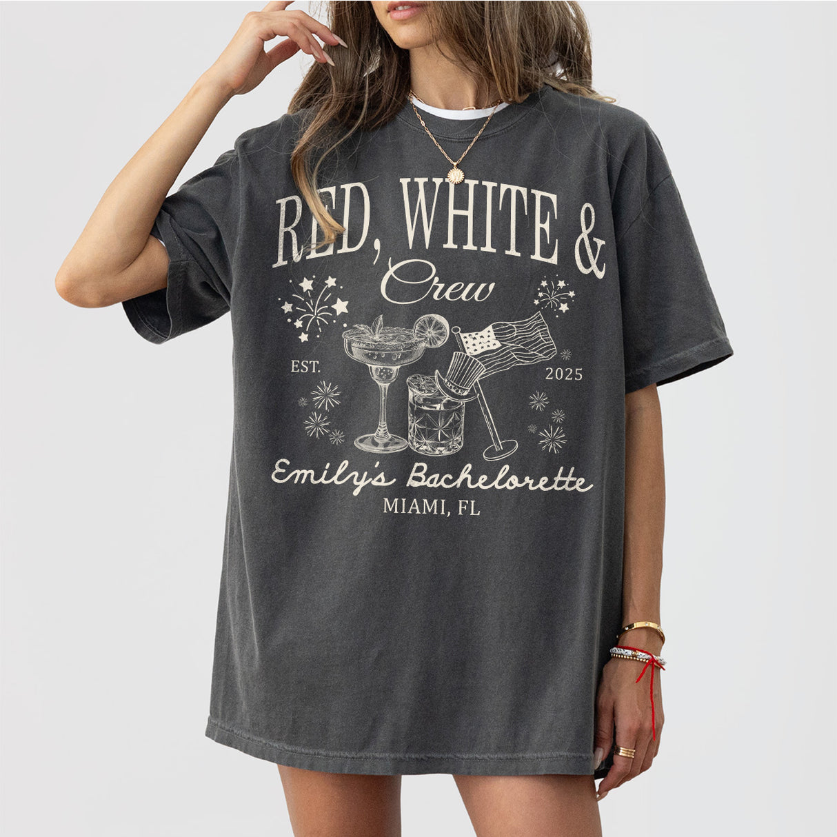 Red White and I do Bachelorette Shirt Custom Fourth of July Bachelorette Party TShirt Patriotic Bride 4th of July Independence Day Bach Tees - Pepper Product Image