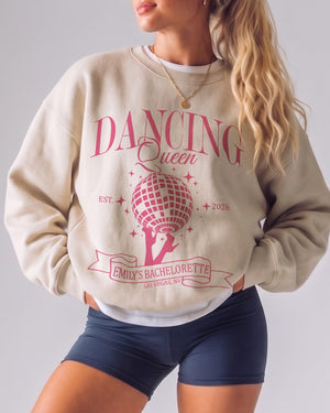 Dancing Queen, Disco Bride Sweatshirt Sand