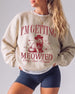 I'm Getting Meowied Bow Sweatshirt Sand