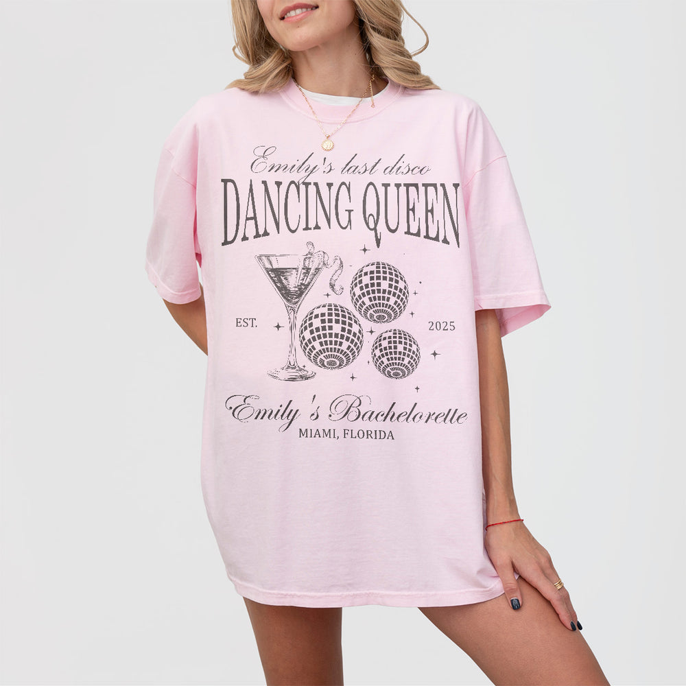 She Found Her Honey Honey Custom Last Disco Bachelorette Party Shirt Comfort Colors Dancing Queens Disco Bride Matching TShirt Bridesmaids - Blossom Product Image