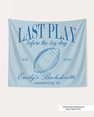 Last Play Before the Big Day - Football Banner