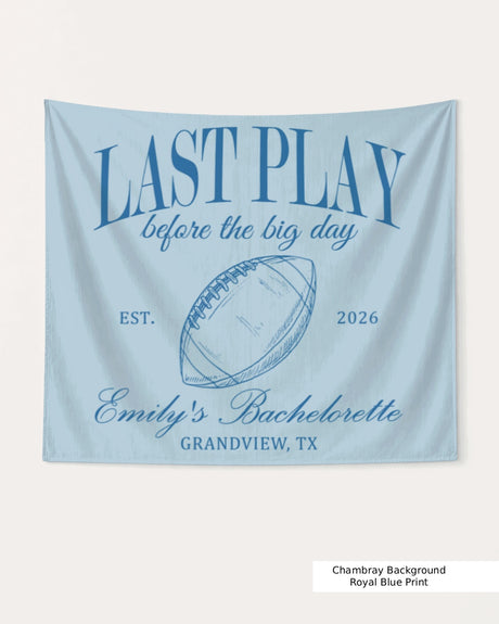 Last Play Before the Big Day - Football Banner