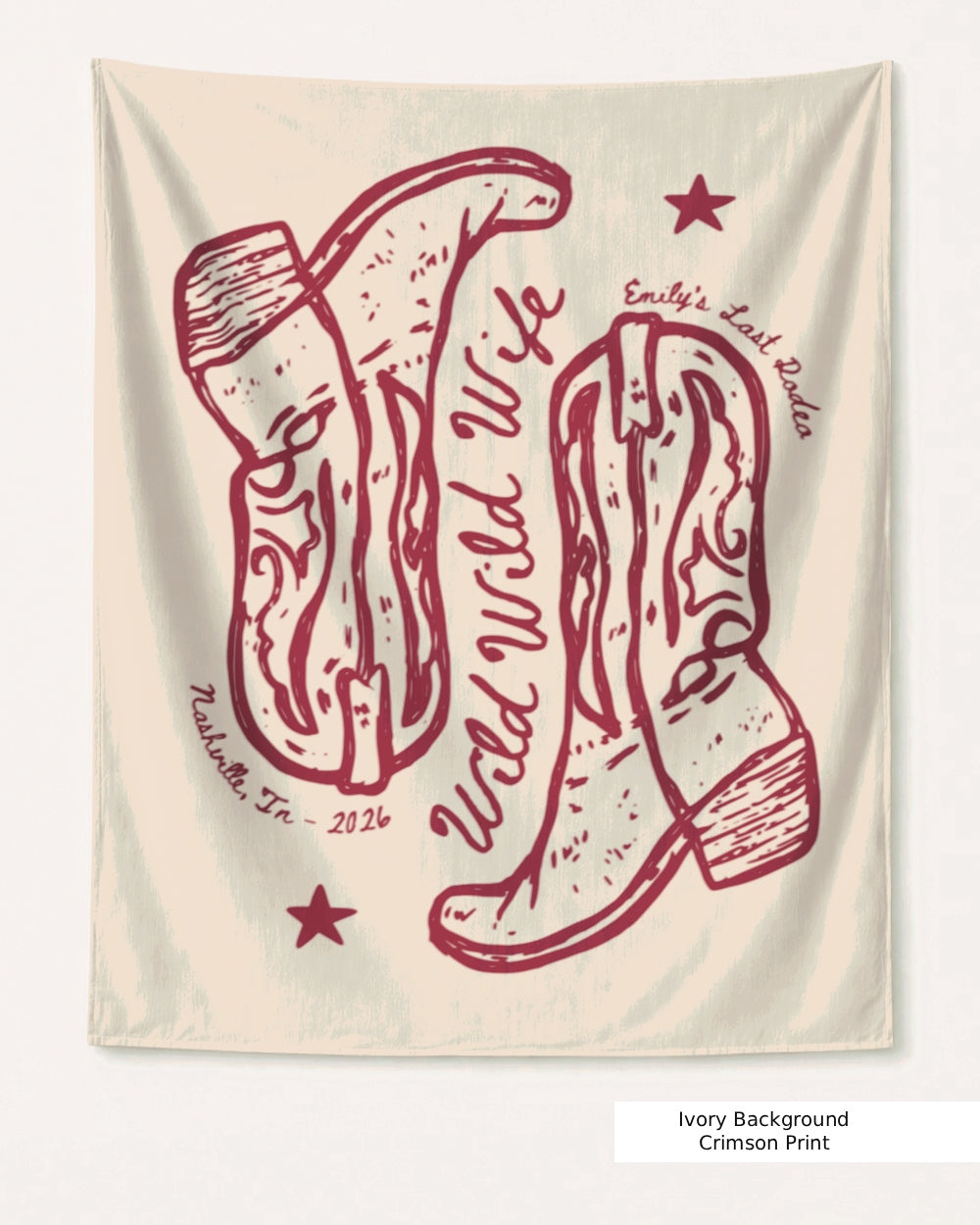 Wild Wild Wife Cowgirl Boots Banner