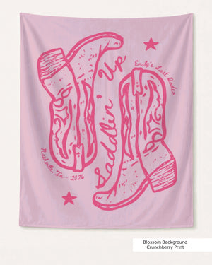 Settlin' Down & Saddlin' Up Cowgirl Boots Banner
