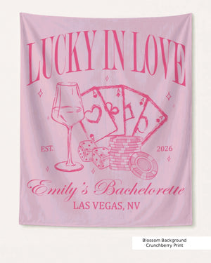 Lucky In Love Wine Cards Banner
