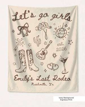 Let's Go Girls Cowgirl Party Banner