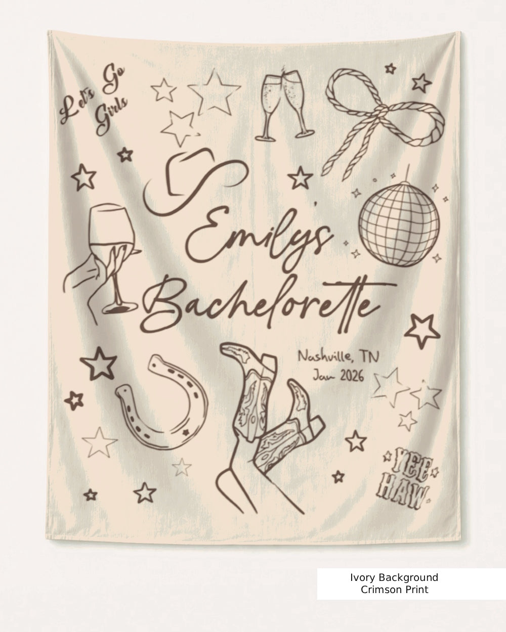 Let's Go Girls Disco Boots Banner