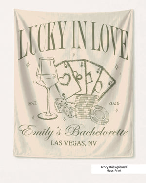 Lucky In Love Wine Cards Banner
