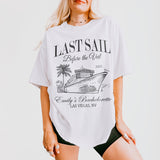 Premium Cotton Nautical Bachelorette T-Shirt - Last Sail Before Veil