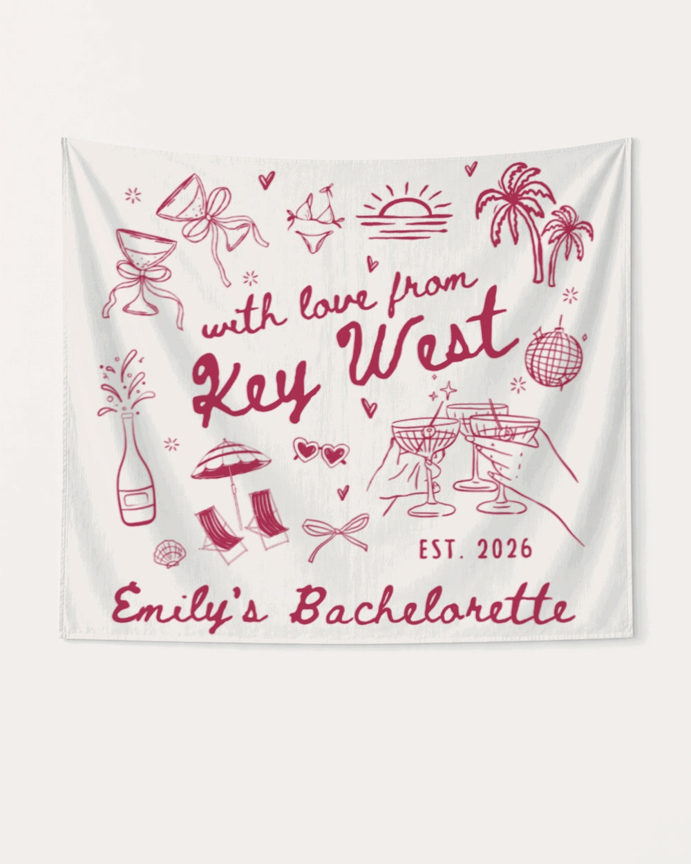 With Love from Key West Banner White