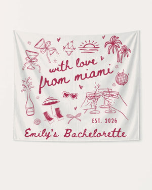 With Love from Miami Banner White