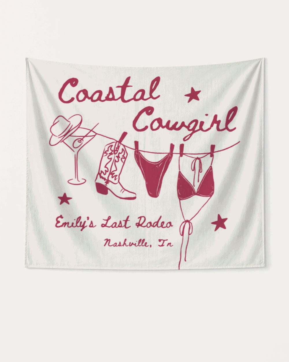 Coastal Cowgirl Banner White