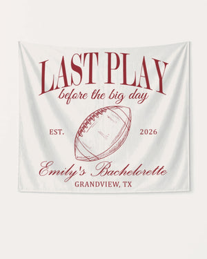 Last Play Before the Big Day - Football Banner White