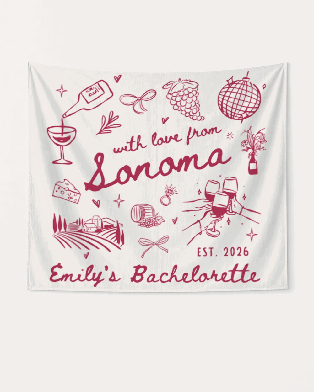 With Love from Sonoma Banner White