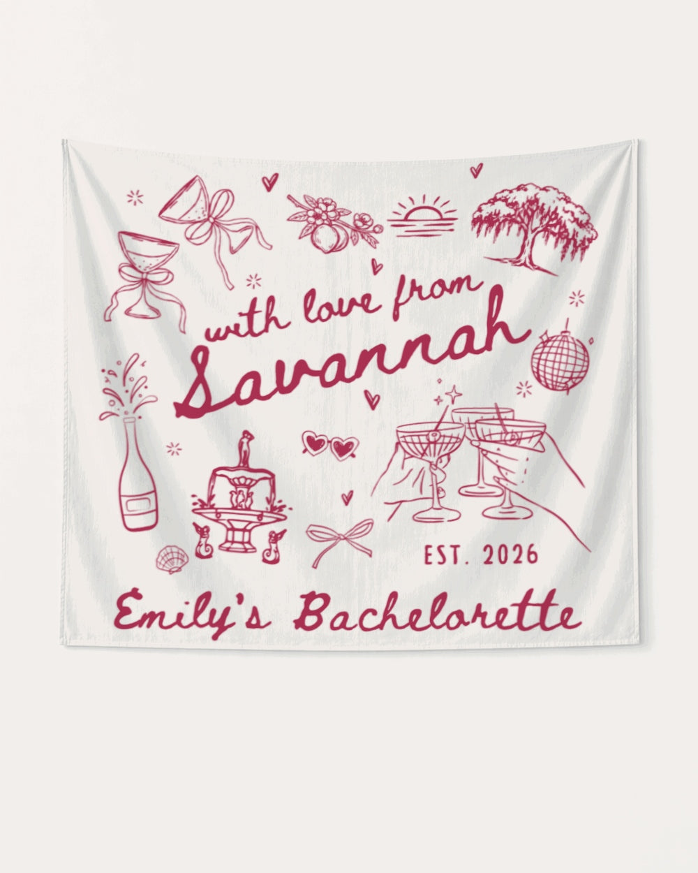 With Love from Savannah Banner White