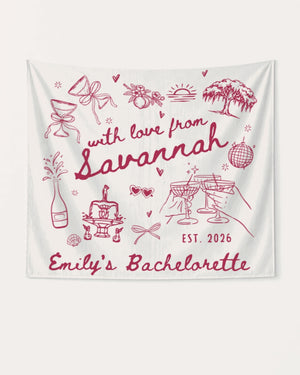 With Love from Savannah Banner White