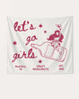 Let's Go Girls Cowgirl Bottle Banner White