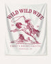 Maid-of-honor gift idea: Wild Wild Wife bachelorette banner with vintage western art. Personalized with bride name, year, and destination city for the whole bridal crew.