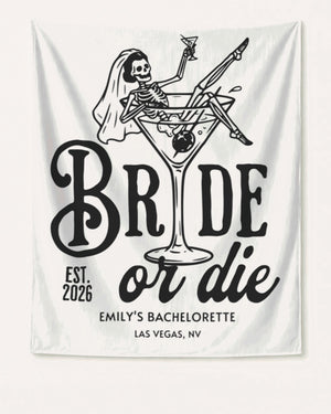 Bride or Die and Ride or Die Banner White