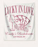 Lucky In Love Wine Cards Banner White