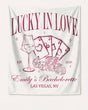 Lucky In Love Wine Cards Banner White