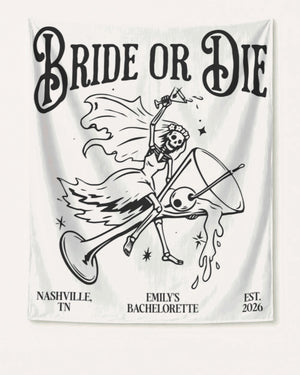 Bride or Die and Ride or Die with Martini Banner White