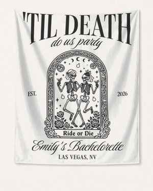 Til death do us party - Tarot-inspired Banner White