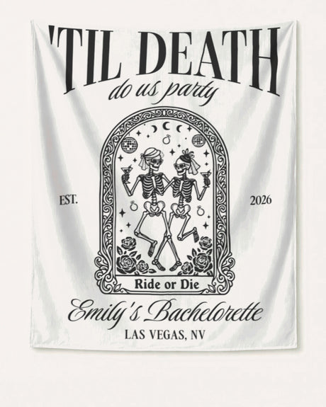 Til death do us party - Tarot-inspired Banner White
