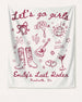 Let's Go Girls Cowgirl Party Banner White