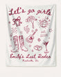 Let's Go Girls Cowgirl Party Banner White