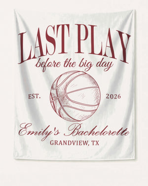 Last Play Before the Big Day - Basketball Banner White