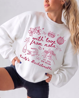 With Love from Nola Sweatshirt White