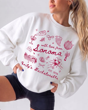 With Love from Sonoma Sweatshirt White