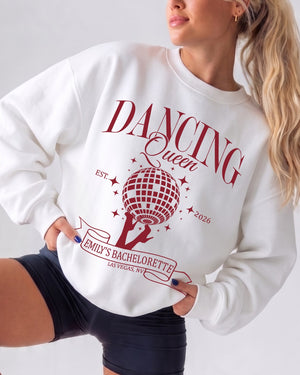 Dancing Queen, Disco Bride Sweatshirt White