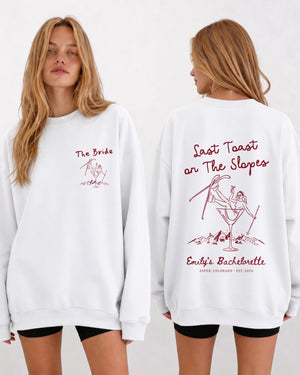 Last Toast on The Slopes Sweatshirt White