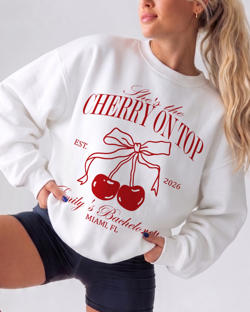 She's The Cherry On Top Sweatshirt White
