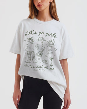 Let's Go Girls Cowgirl Party T-Shirt White
