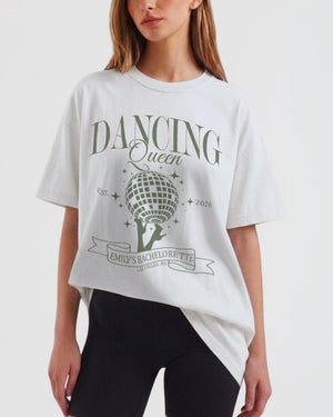 Dancing Queen, Disco Bride T-Shirt White
