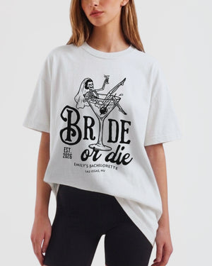 Bride or Die and Ride or Die T-Shirt White