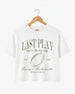 Last Play Before the Big Day - Football Crop Top White