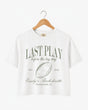 Last Play Before the Big Day - Football Crop Top White